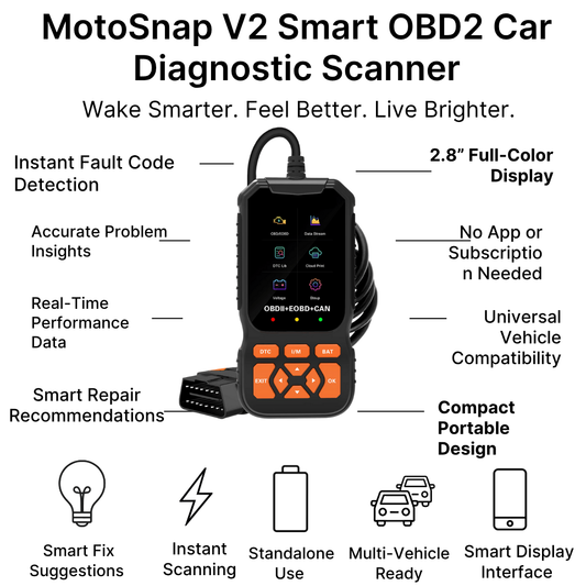 MotoSnap V2 – Smart OBD2 Car Diagnostic Scanner