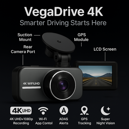 VegaDrive - 4K Full HD Smart Dash Cam